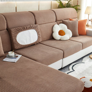 High Stretch Separate Cushion Covers Sofa Slipcover for L-Shaped Sectional Couch