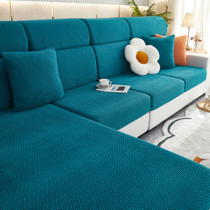 High Stretch Separate Cushion Covers Sofa Slipcover for L-Shaped Sectional Couch
