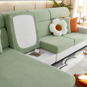 High Stretch Separate Cushion Covers Sofa Slipcover for L-Shaped Sectional Couch