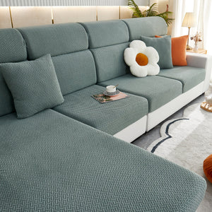 High Stretch Separate Cushion Covers Sofa Slipcover for L-Shaped Sectional Couch
