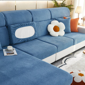 High Stretch Separate Cushion Covers Sofa Slipcover for L-Shaped Sectional Couch