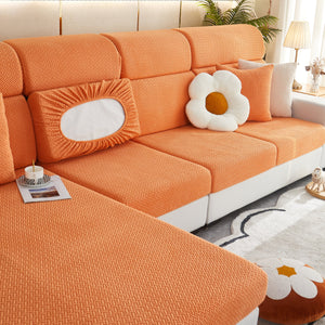 High Stretch Separate Cushion Covers Sofa Slipcover for L-Shaped Sectional Couch