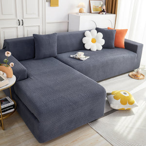 L Shape Couch Covers Stretch Slipcovers Furniture Protector with 1pcs Free Pillowcases