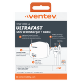 Ventev 12W USB A Wall Charger and USB A to Apple Lightning Cable by Ventev