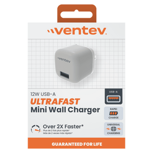 Ventev 12W USB A Universal Mini Wall Charger by Ventev