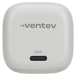 Ventev 30W ULTRAFAST USB C Universal GaN Mini Wall Charger and USB C to USB C Cable by Ventev