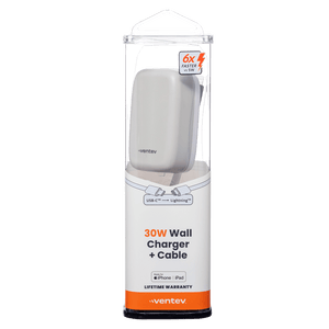 Ventev 30W Wall Charger and USB C to Apple Lightning Cable by Ventev