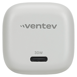 Ventev 30W ULTRAFAST USB C Universal GaN Mini Wall Charger White by Ventev