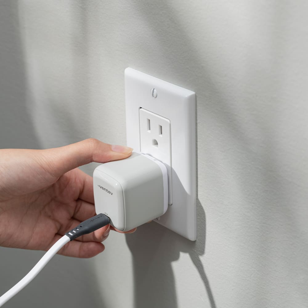 Ventev 45W USB-C GaN Mini Wall Charger w/ 5A USB-C to USB-C Cable by Ventev