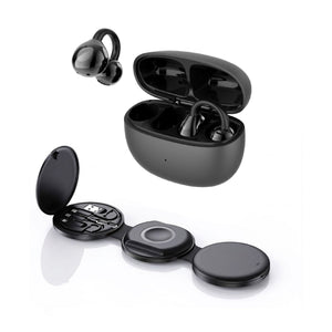 Power & Sound Essentials Bundle – 5-in-1 Folding Wireless Charging Station + True Wireless Earbuds