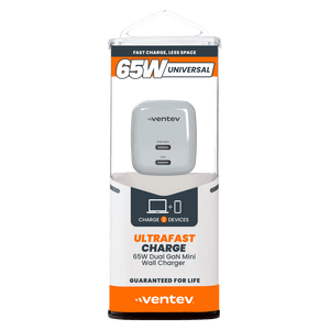 Ventev 65W Dual USB C GaN Mini Wall Charger by Ventev