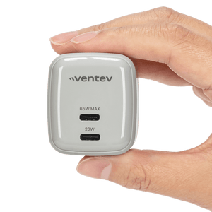 Ventev 65W ULTRAFAST USB C Universal Dual GaN Mini Wall Charger by Ventev