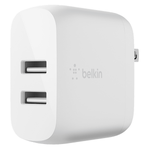 Belkin Dual Port USB A 24W Wall Charger with Apple Lightning Cable 3ft by Belkin