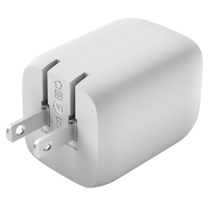 Belkin 65W Dual USB C GaN Wall Charger with PPS and USB C to USB C Cable by Belkin