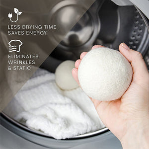 Pursonic Eco Home Essentials Bundle: Toilet Cleaner Tablets + Wool Dryer Balls + Eco Laundry Detergent Sheets by Pursonic