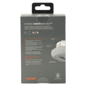Ventev wireless watchdock duo Wireless Charging Pad 10W and Apple Watch Charger by Ventev