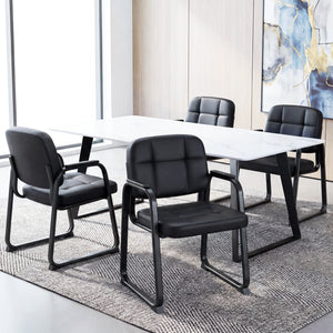 Waiting Room Guest Chairs Set of 2 Leather Office Reception Chairs-Set of 2