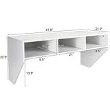 Wall Mounted Floating Computer Table Desk Storage Shelf-White