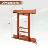 Wall-mounted Billiards Pool Cue Rack Only-Brown