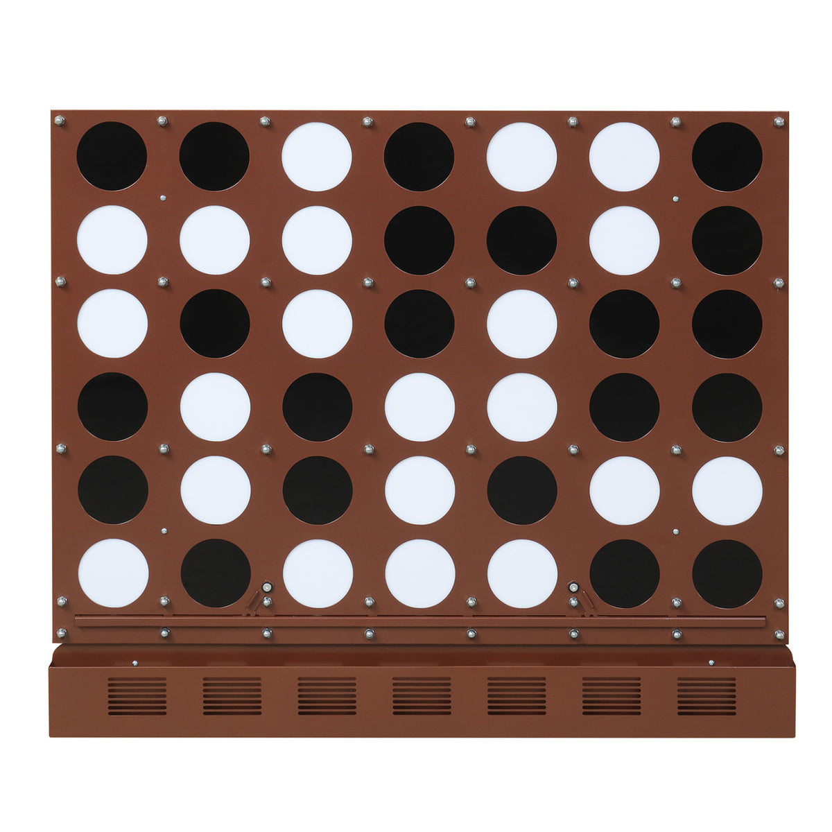 Wall-mounted Jumbo 4-in-a-Row Game with Acrylic Discs-Walnut