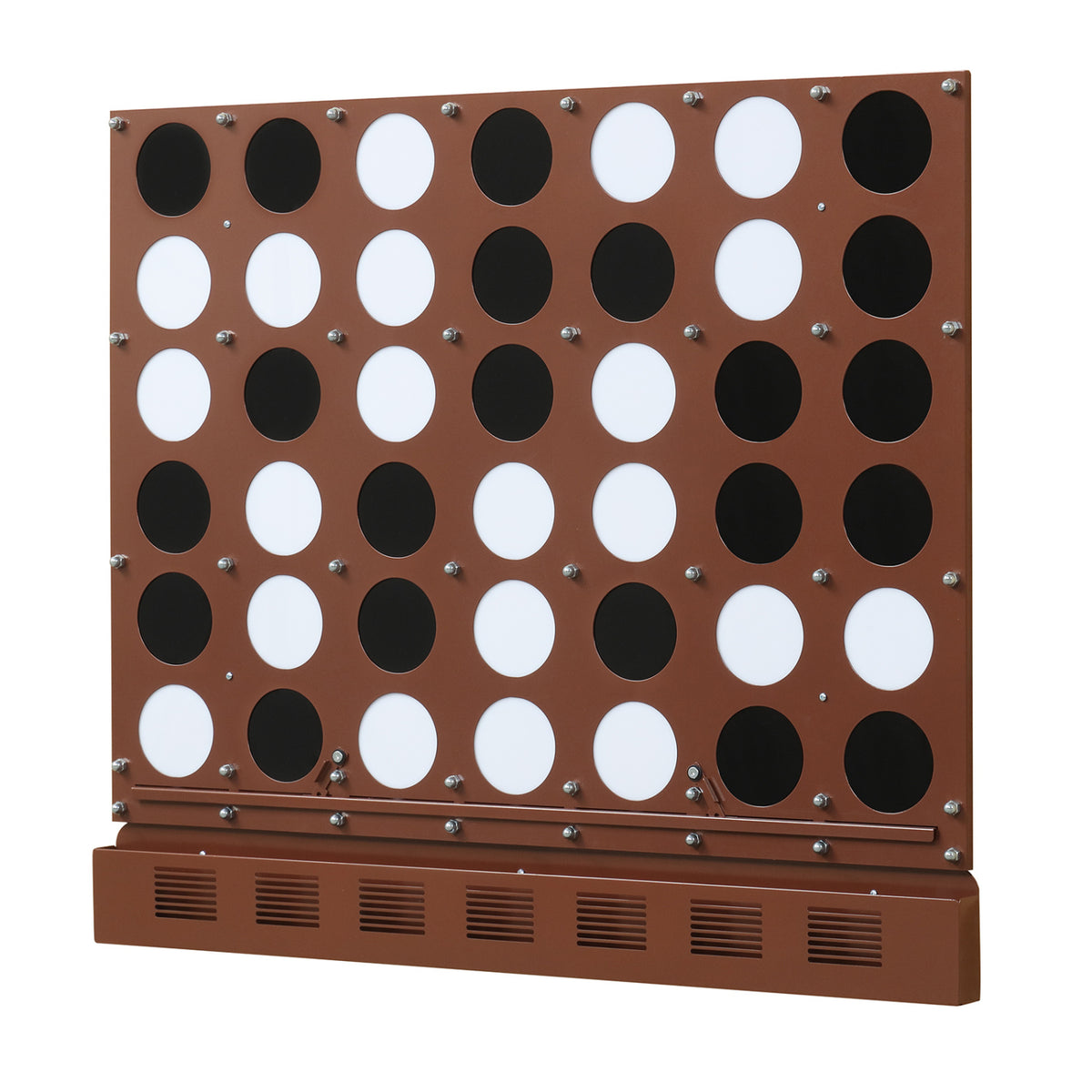 Wall-mounted Jumbo 4-in-a-Row Game with Acrylic Discs-Walnut