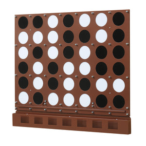 Wall-mounted Jumbo 4-in-a-Row Game with Acrylic Discs-Walnut