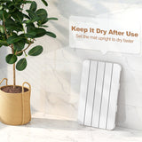 Waterproof HIPS Spa Shower Mat for Bathroom with Non Slip Foot Pads-White