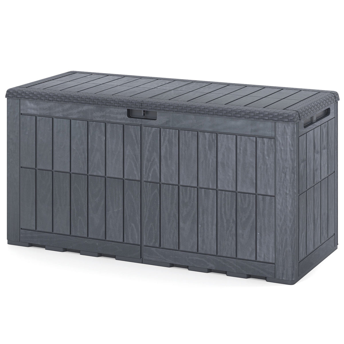 Waterproof Lockable Outdoor Deck Box for Tools Cushions Pool-Gray