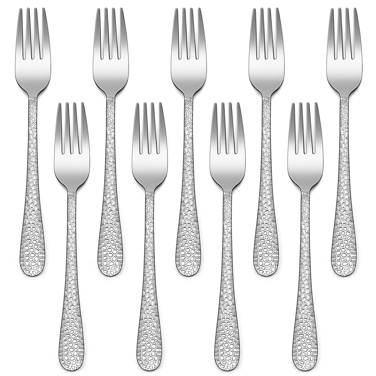 9-Piece Stainless Steel Kids Forks HaWare Toddler Forks Kids Silverware Preschooler Utensils Baby Forks for Self Feeding Mini Flatware Set for Home Kitchen School Healthy and Dishwasher Safe