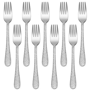 9-Piece Stainless Steel Kids Forks HaWare Toddler Forks Kids Silverware Preschooler Utensils Baby Forks for Self Feeding Mini Flatware Set for Home Kitchen School Healthy and Dishwasher Safe