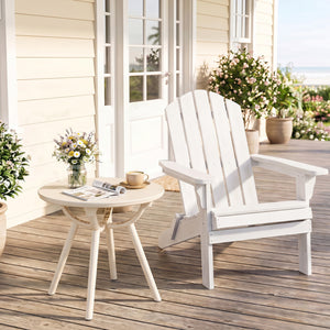 Weather-Resistant Circular Small End Table for Poolside and Balcony-1 Piece