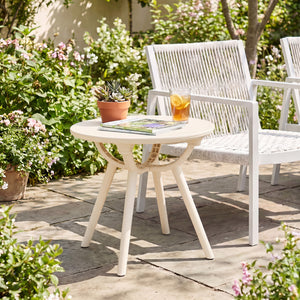 Weather-Resistant Circular Small End Table for Poolside and Balcony-1 Piece
