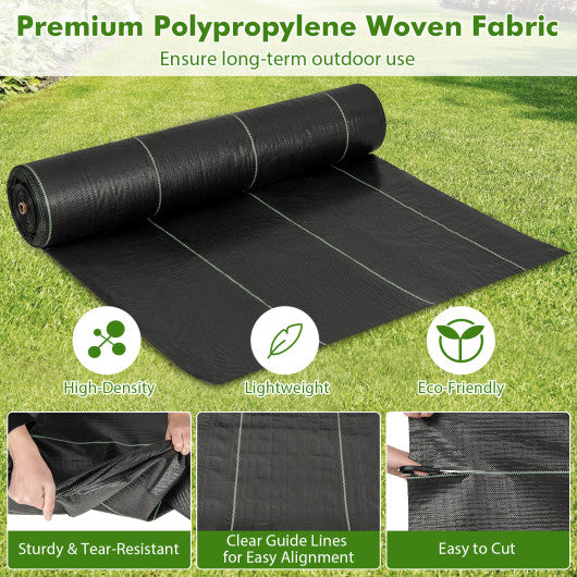 6.5 x 330/4 x 250/6 x 300 Feet Weed Barrier Landscape Fabric-6.5 ft