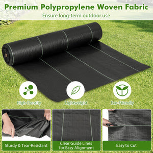 6.5 x 330/4 x 250/6 x 300 Feet Weed Barrier Landscape Fabric-6.5 ft