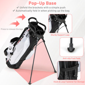 Women's Complete Golf Clubs and Bag Set with Headcovers and Putter-Red