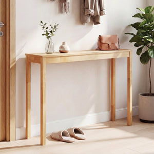 Wooden Console Table Modern Farmhouse Sofa Table with Thickened Top-Natural