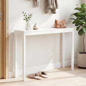 Wooden Console Table Modern Farmhouse Sofa Table with Thickened Top-White