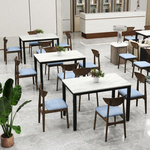 Wooden Dining Chair Set of 2 with Rubber Wood Leg-Brown