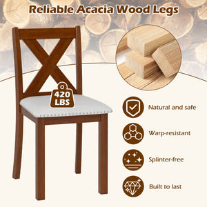 Counter Height Swivel Barstools Set of 2 with Faux Leather Seat and Wrap-around Footrest-29