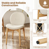 29 Inches Swivel Counter Height Barstool Set of 2 with Rattan Backrest and Footrest-Brown
