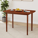 Wooden Dining Table for 2-4 People Kitchen Table with Rubber Wood Legs-Walnut