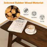 Wooden Entryway Bench Farmhouse Dining Bench with 400 LBS Weight Capacity-Brown