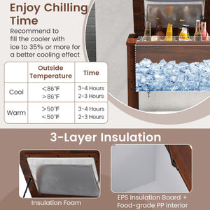 Wood Playhouse with Bench and Serving Stations for 2+ Years Old Kids