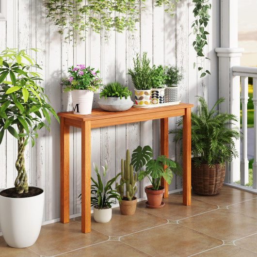 Wooden Plant Stand Outdoor Indoor Solid Wood Flower Pot Holder Display Shelf-M