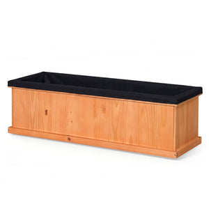 Wooden Raised Garden Bed with Drainage Holes and Liner Solid Fir Wood Planter Box-XL
