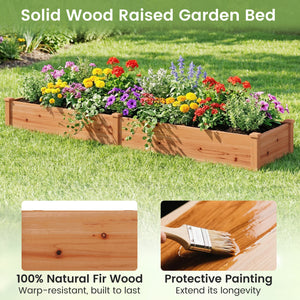 Wooden Vegetable Raised Garden Bed for Backyard Balcony Patio-Orange