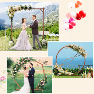 Wooden Wedding Arch Solid Wood Arbor Backdrop Stand for Wedding Ceremony-Square