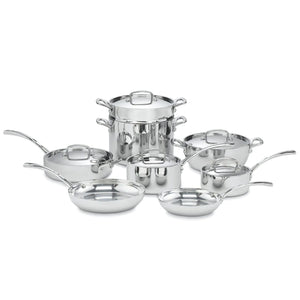 Cuisinart FCT-13 13-Piece Cookware Set French Classic Tri-Ply Silver
