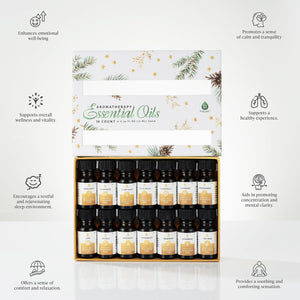 Pursonic Essential Oils Christmas Gift Set – 14-Piece Aromatherapy Collection by Pursonic