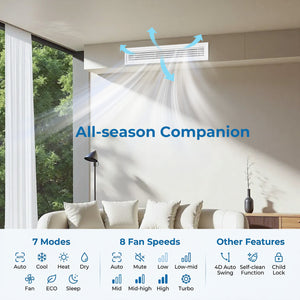 X-Pro 35000 BTU 3 Zone 22.5 SEER2 Concealed Ducted Mini Split AC-12K + 12K + 18K
